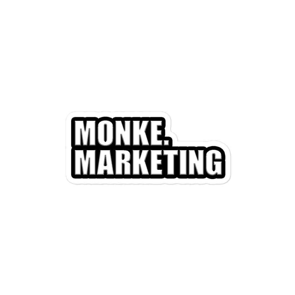 "Monke.Marketing" Sticker (4"x4")