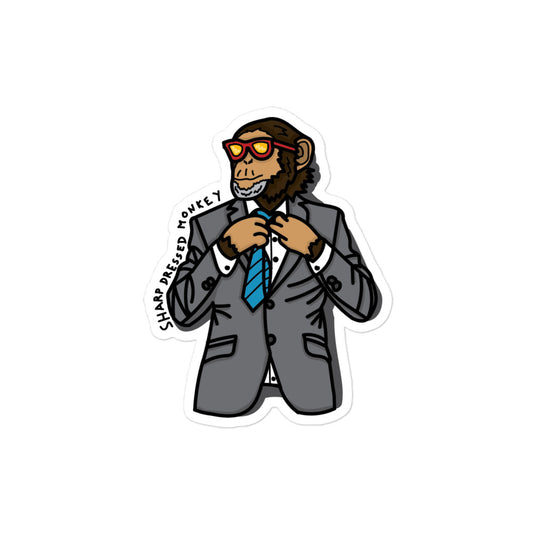 "Suit Monkey" Sticker (4"x4")