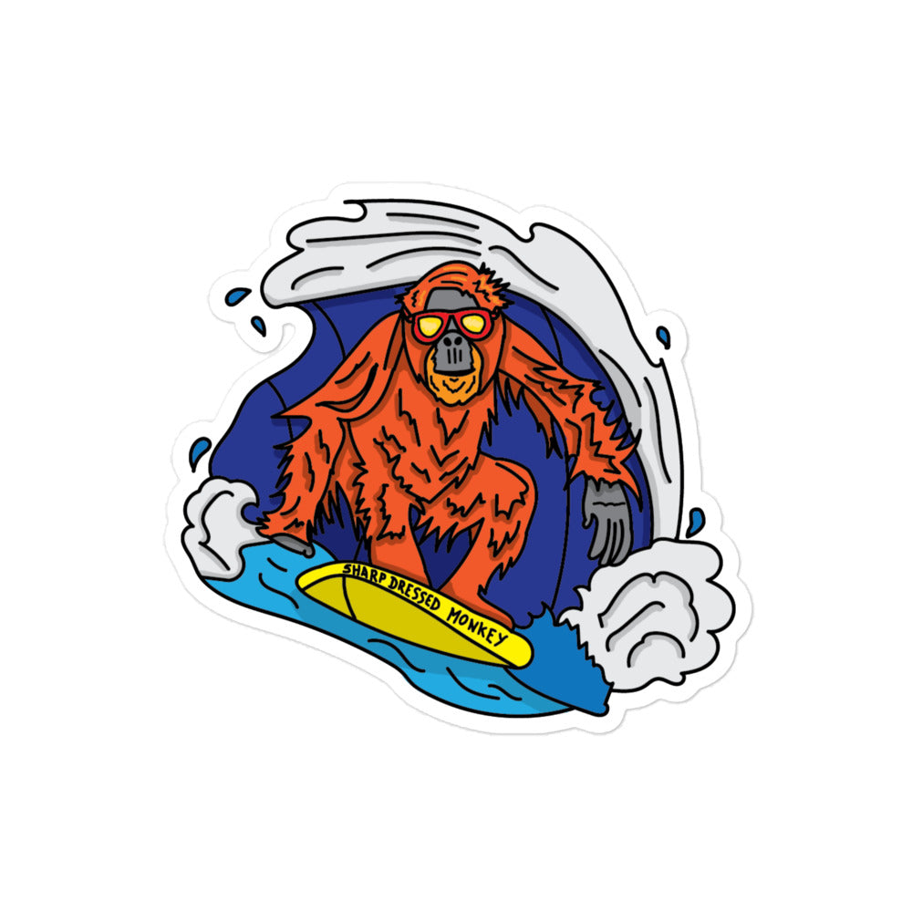 "Surf Monkey" Sticker (4"x4")